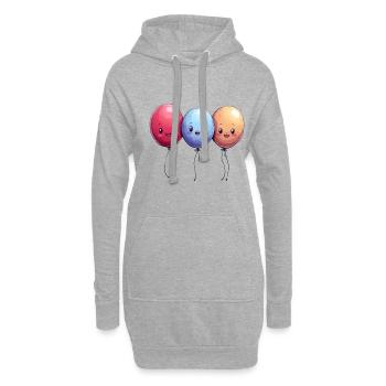 Ballons für Kinder - Hoodie-Kleid - Grau meliert - Vorne