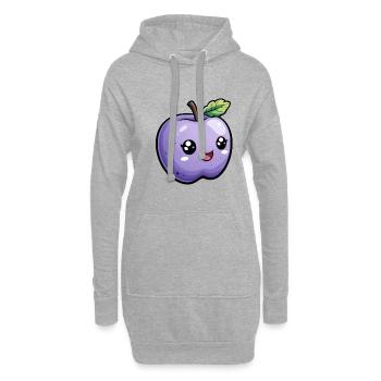 Sujet Apple pour enfants - Sweat-shirt à capuche long Femme - gris chiné - Devant