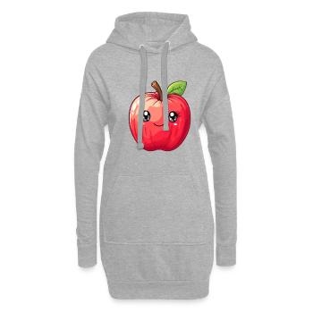 Sujet Apple pour enfants - Sweat-shirt à capuche long Femme - gris chiné - Devant