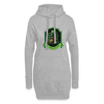 St. Patrick's Day Hipster Bart - Hoodie-Kleid - Grau meliert - Vorne