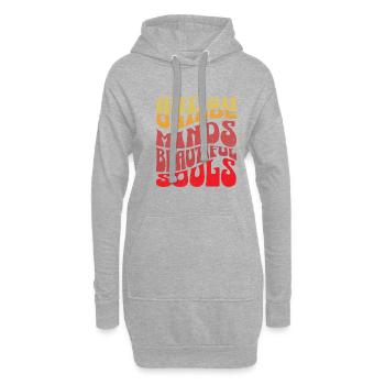 Autisme Des esprits uniques, de belles âmes - Sweat-shirt à capuche long Femme - gris chiné - Devant