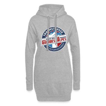 Route de rêve RdGA pour les motards - Sweat-shirt à capuche long Femme - gris chiné - Devant