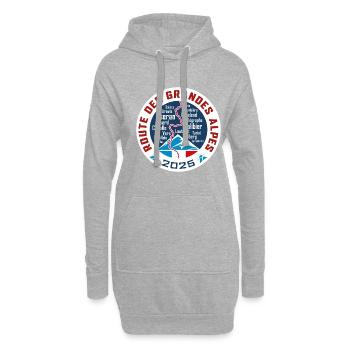 Route des Grandes Alpes V4 | weiß | 2025 - Hoodie-Kleid - Grau meliert - Vorne