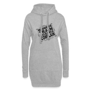 Gewinner trainieren, Verlierer beschweren sich - Hoodie-Kleid - Grau meliert - Vorne