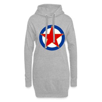 SFRJ - Sweat-shirt à capuche long Femme - gris chiné - Devant