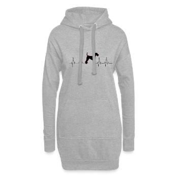 Terrier Love - Hoodie-Kleid - Grau meliert - Vorne