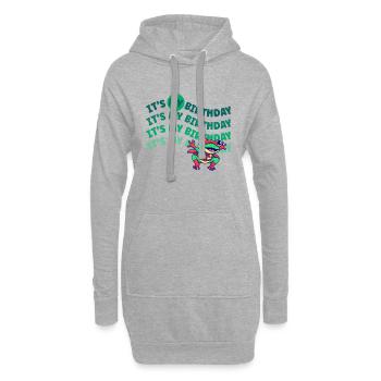 C’est mon anniversaire! Drôle de grenouille - Sweat-shirt à capuche long Femme - gris chiné - Devant