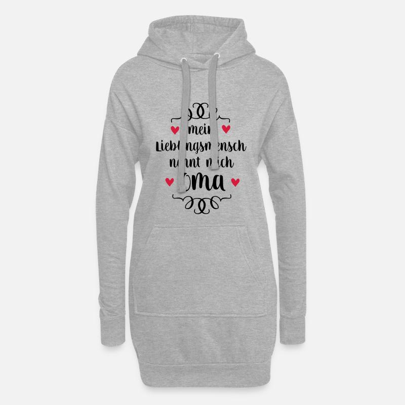 Oma - Hoodie-Kleid - Grau meliert