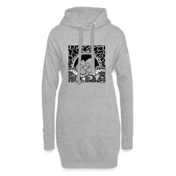 Black Hole Sun - Hoodie-Kleid - Grau meliert - Vorne