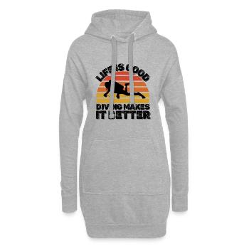 Tauchen - Hoodie-Kleid - Grau meliert - Vorne