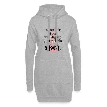 POSITIVE EINSTELLUNG MINDSET Motivation - Hoodie-Kleid - Grau meliert - Vorne
