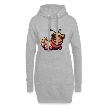 Wurm Cool Comic - Hoodie-Kleid - Grau meliert - Vorne