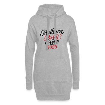 Majorque Party Crew 2025 (Garantie du prix le plus bas) - Sweat-shirt à capuche long Femme - gris chiné - Devant