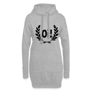 Oi Geschenk Boot Segler Segelboot Kapitän - Hoodie-Kleid - Grau meliert - Vorne