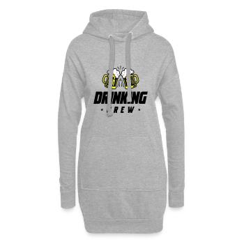 Drinking Crew Bier - Hoodie-Kleid - Grau meliert - Vorne