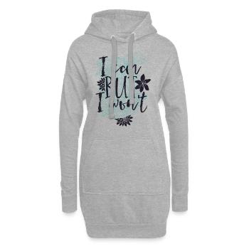 I can BUT I wont - Dagegen nicht wollen - Hoodie-Kleid - Grau meliert - Vorne
