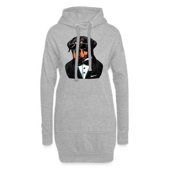 Rottweiler La Mignonne - Sweat-shirt à capuche long Femme - gris chiné - Devant