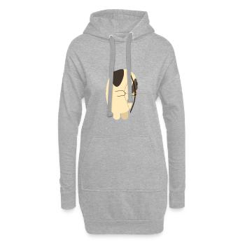 tir à l'arc - Sweat-shirt à capuche long Femme - gris chiné - Devant