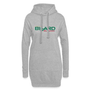 Billard Design my passion what else, Poolbillard - Hoodie-Kleid - Grau meliert - Vorne