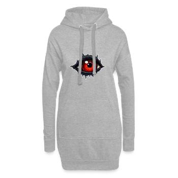Halloween Auge 3 - Hoodie-Kleid - Grau meliert - Vorne