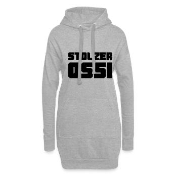 Stolzer Ossi NVA Ostdeutschland Geschenk Nostalgie - Hoodie-Kleid - Grau meliert - Vorne