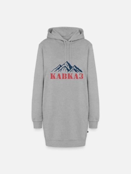 Kavkaz Kaukasus Chechnya Dagestan Geschenk - Hoodie-Kleid - Grau meliert