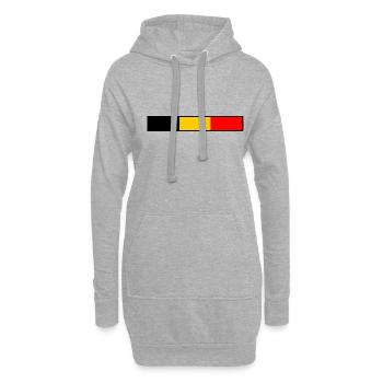 belgique - Sweat-shirt à capuche long Femme - gris chiné - Devant