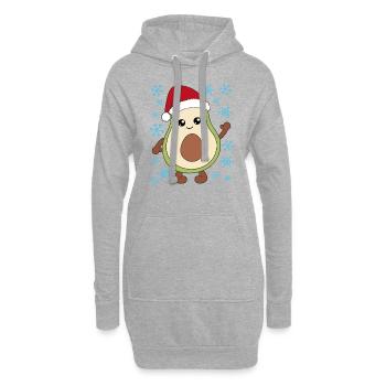 Avocado Christmas gift Christmas present - Hoodie Dress - heather grey - Front