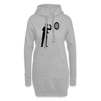 Darts Darts Player Darts Game Darts Darts Fan Cadeau - Sweat-shirt à capuche long Femme - gris chiné - Devant