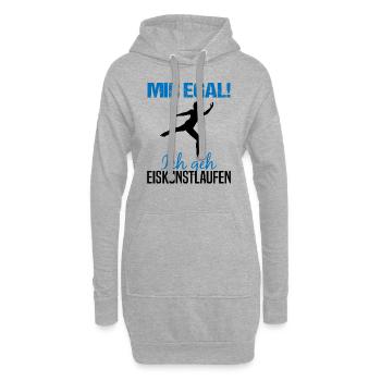 Eiskunstlauf Spruch Eiskunstläuferin Geschenk - Hoodie-Kleid - Grau meliert - Vorne