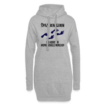 Anspruchsvolles Spazieren Geh Design - Hoodie-Kleid - Grau meliert - Vorne