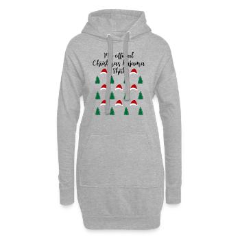 Waldweihnacht mit Mützen Offizielles Schlafshirt - Hoodie-Kleid - Grau meliert - Vorne