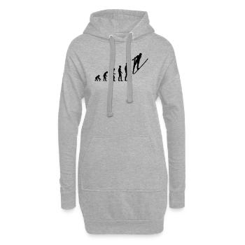Cadeau pour les fans de Jump Story - Sweat-shirt à capuche long Femme - gris chiné - Devant