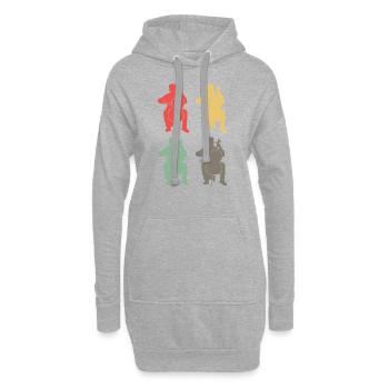 Bassistes Coloré Ensemble Son - Sweat-shirt à capuche long Femme - gris chiné - Devant