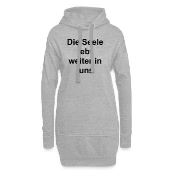 Lebendige Erinnerung Geschenk - Hoodie-Kleid - Grau meliert - Vorne
