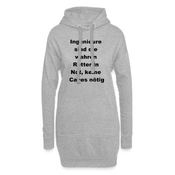 Geschenk für Ingenieure - Hoodie-Kleid - Grau meliert - Vorne