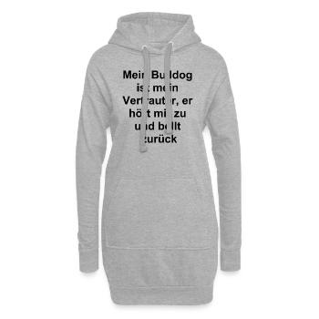 Cadeau pour les amoureux des chiens - Sweat-shirt à capuche long Femme - gris chiné - Devant
