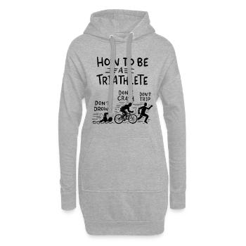 Triathlon - How To Be A Triathlete - Sport - Hoodie-Kleid - Grau meliert - Vorne