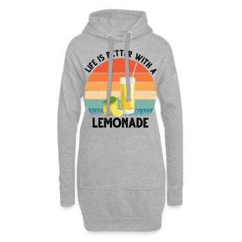 Lemon Design Lemonades Stand Boss Vente de citron - Sweat-shirt à capuche long Femme - gris chiné - Devant