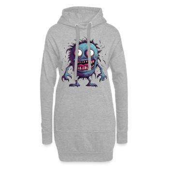 Halloween Monster Zombie Effrayant Costume d’horreur - Sweat-shirt à capuche long Femme - gris chiné - Devant