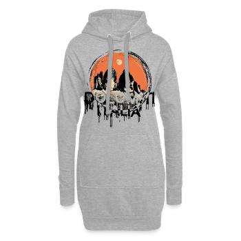Souvenir Dolomiti Italia Dolomites Three Peaks - Sweat-shirt à capuche long Femme - gris chiné - Devant