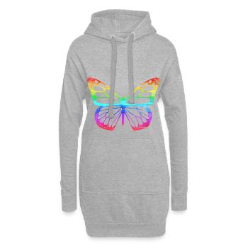 Papillons cadeaux papillons papillons - Sweat-shirt à capuche long Femme - gris chiné - Devant