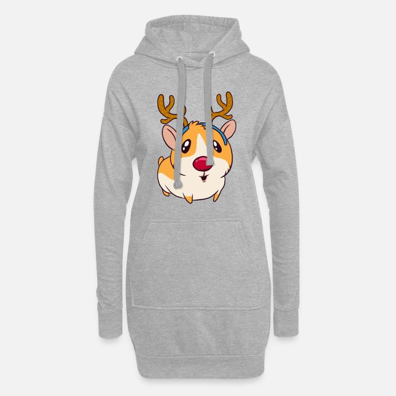 Hamster - Hoodie-Kleid - Grau meliert