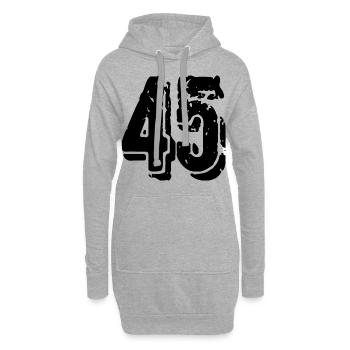 Maillot à 45 chiffres - Sweat-shirt à capuche long Femme - gris chiné - Devant