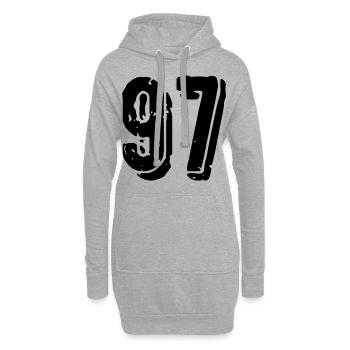 Maillot numéro 97 - Sweat-shirt à capuche long Femme - gris chiné - Devant