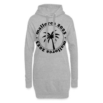 Majorque 2023 - Sweat-shirt à capuche long Femme - gris chiné - Devant