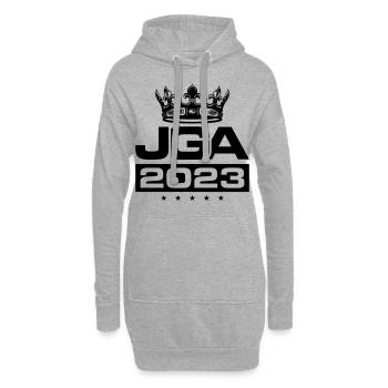 Jga 2023 Enterrement de vie de garçon - Sweat-shirt à capuche long Femme - gris chiné - Devant