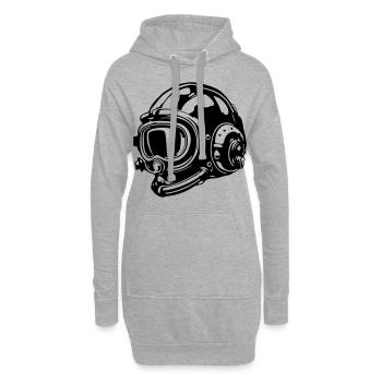 Apnoe Helm Tauchen Scuba - Hoodie-Kleid - Grau meliert - Vorne