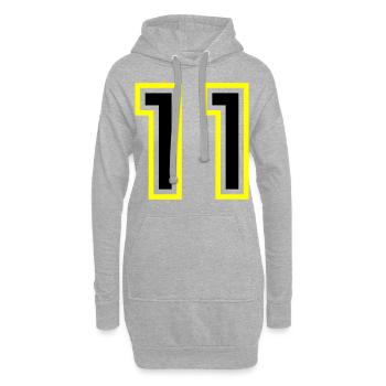 11 Nombre Collège - Sweat-shirt à capuche long Femme - gris chiné - Devant