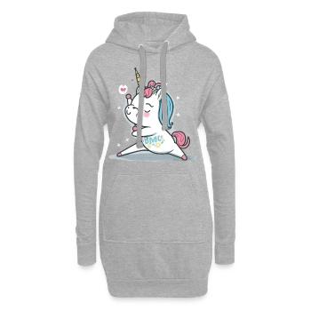 Mystische Meditation - Hoodie-Kleid - Grau meliert - Vorne